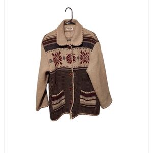 MB Line Morado Co Ltd. Fair Isle Jacket Size XL? Missing Size Tag Nordic Cabin